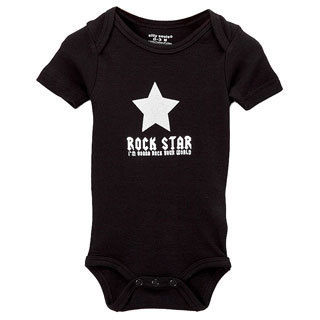 Rock Star Baby Black Bodysuit
