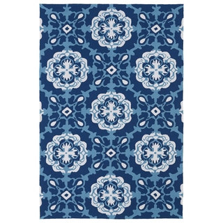 Indoor/ Outdoor Luau Blue Paradise Rug (8'6 x 11'6)