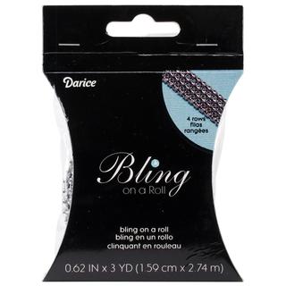 Bling On A Roll 3mm X 3yds - 4 Line, Silver