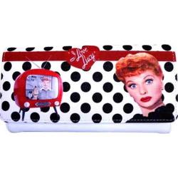 Women's I Love Lucy Signature Product I Love Lucy Polka Dot Wallet LU810 Black