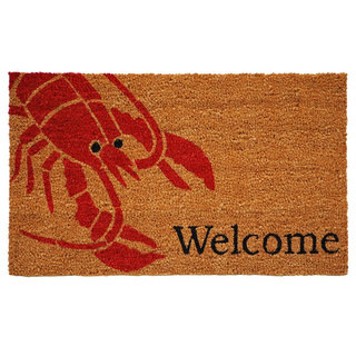 'Lobster' Coir/ Vinyl Weather-resistant Doormat (1'5 x 2'5)