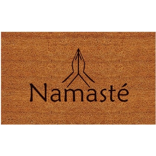 'Namaste' Coir/ Vinyl Weather-resistant Doormat (1'5 x 2'5)