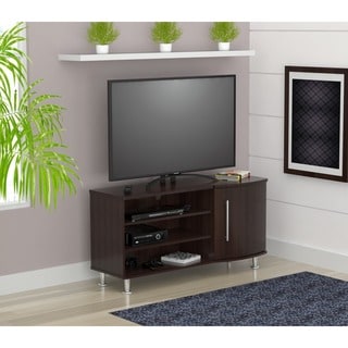 Inval Espresso-wenge Curved-front Flat Panel TV Stand