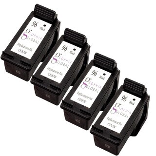 Sophia Global HP 96 Remanufactured Black Ink Cartridge Replacements (Pack of 4)