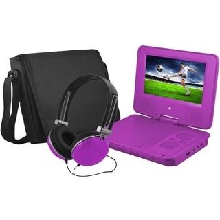 Ematic EPD707 Portable DVD Player - 7" Display - 480 x 234 - Purple