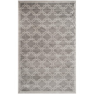 Safavieh Amherst Indoor/ Outdoor Grey/ Light Grey Rug (4' x 6')