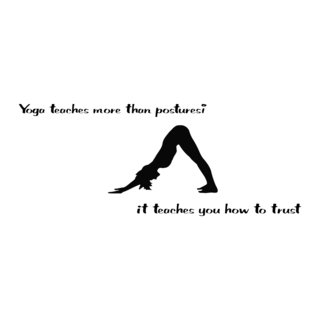 Yoga Quote 'Yoga Teaches More...' Black Vinyl Wall Decal Sticker