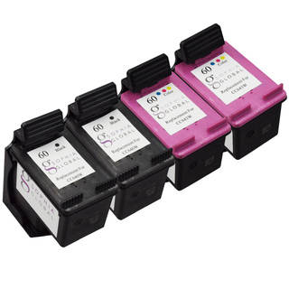 Sophia Global Remanufactured Ink Cartridge Replacement for HP 60 (2 Black, 2 Color)