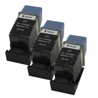 Sophia Global Remanufactured Ink Cartridge Replacement for HP 20 (3 Black)