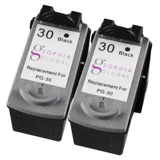 Sophia Global Remanufactured Ink Cartridge Replacement for Canon PG-30 (2 Black)