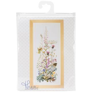 Wild Flowers On Aida Counted Cross Stitch Kit - 17-3/4 X43-1/4 16 Count