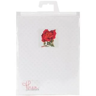 Red Rose On Aida Counted Cross Stitch Kit - 5-1/8 X5-1/8 16 Count