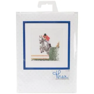 Showjumper On Aida Counted Cross Stitch Kit - 6-1/4 X6-3/4 18 Count