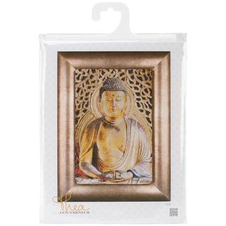 Buddha On Aida Counted Cross Stitch Kit - 8-3/4 X13 18 Count
