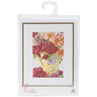 Rose Bouquet On Aida Counted Cross Stitch Kit - 9-1/2 X13-1/2 18 Count