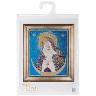 Our Lady Of The Gate On Aida Counted Cross Stitch Kit - 9-3/4 X11-3/4 18 Count