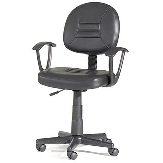 Somette Pneumatic Gas Lift Swivel Black Office Chair