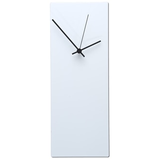 Whiteout Minimalist Modern White with Accent Colored Hands Wall Clock