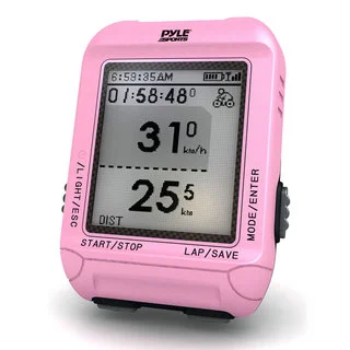 Pyle Pink Multi-function Digital LED Sports Bicycling Computer Device