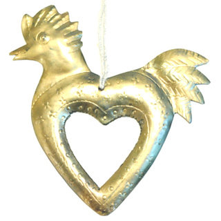 I Love Chickens Metal Ornament (India)