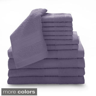 Luxury 100-percent Cotton 12-piece Towel Set with Bath Sheets