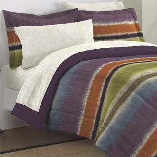 Texture Stripe 7-piece Bed in a Bag with Sheet Set
