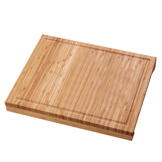Adeco 100-percent Natural Bamboo 2-inch Thick Chopping Board