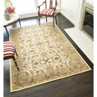 Florence 9213 Bordered Traditional Floral Area Rug (6'7 x 9'6)