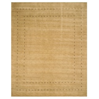 Handmade Wool Beige Traditional Tribal Lori Baft Rug (9' x 12')