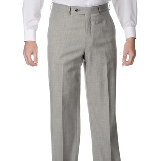 Palm Beach Men's Big and Tall Pleated Grey Stretch Suit Pants