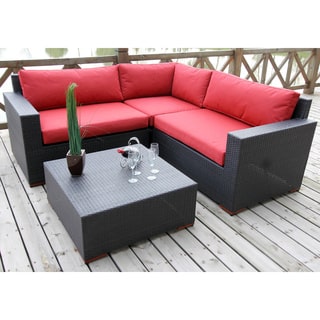 Andover Red/ Brown 4-piece Conversation Sectional Set