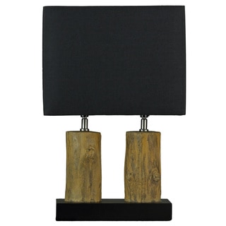 Cortesi Home Stump Table Lamp with Black Shade