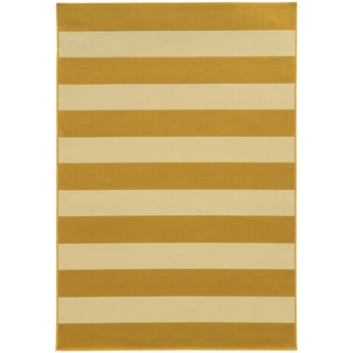 Indoor/ Outdoor Stripe Rug (6'7 x 9'6)