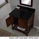 Direct Vanity 32-inch Dark Brown Mission Turnleg Spa Single Vanity Sink Cabinet - Thumbnail 3