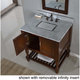 Direct Vanity 32-inch Dark Brown Mission Turnleg Spa Single Vanity Sink Cabinet - Thumbnail 2