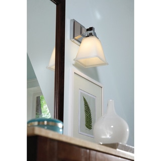 Denhelm 1-light Etched Glass Shade Wall/ Bath Sconce