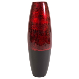Lacquer Cylinder 28-inch Floor Vase and Branches