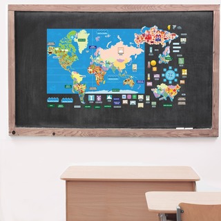 Peel, Play & Learn World Map Wall Decal Set