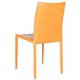 Safavieh Mid-Century Dining Karna Orange Bonded Leather Dining Chairs (Set of 2) - Thumbnail 3