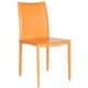 Safavieh Mid-Century Dining Karna Orange Bonded Leather Dining Chairs (Set of 2) - Thumbnail 1