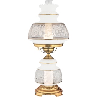 Satin Lace 2-light Flemish Gold Table Lamp