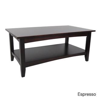 Fair Haven 42-inch Wood Coffee Table with Shelf