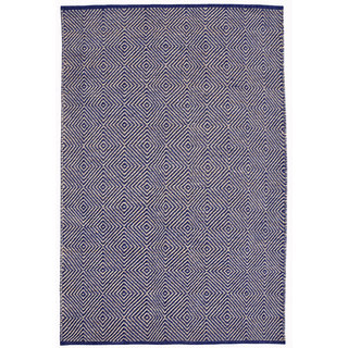 Hand-woven Blue Jute Rug (5' x 8')
