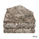Superior Paisley Deep Pocket Cotton Flannel Bed Sheet Set - Thumbnail 1