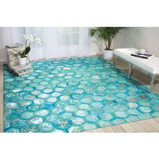 Michael Amini City Chic Turquoise Area Rug by Nourison (8' x 10')