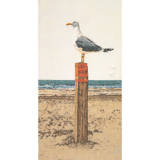 Seagull On Aida Counted Cross Stitch Kit-13"X25-1/2" 16 Count