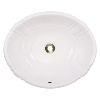 Polaris Sinks P5181OB Bisque Porcelain Vessel / Drop-In Bathroom Vanity Sink
