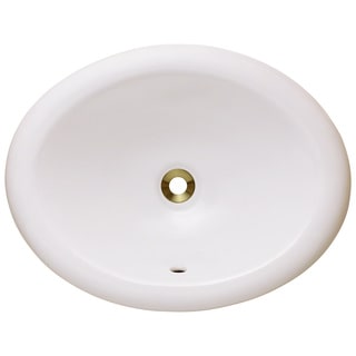Polaris Sinks P7191OB Bisque Overmount Porcelain Vanity Bowl