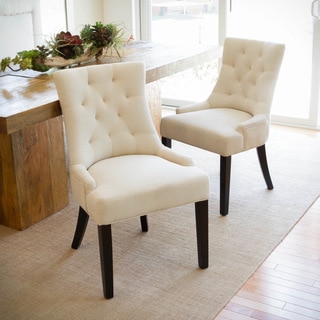Hayden Tufted Fabric Dining/ Accent Chair (Set of 2) by Christopher Knight Home