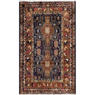 Herat Oriental Semi-antique Afghan Hand-knotted Tribal Balouchi Wool Area Rug (2'7 x 4'6)